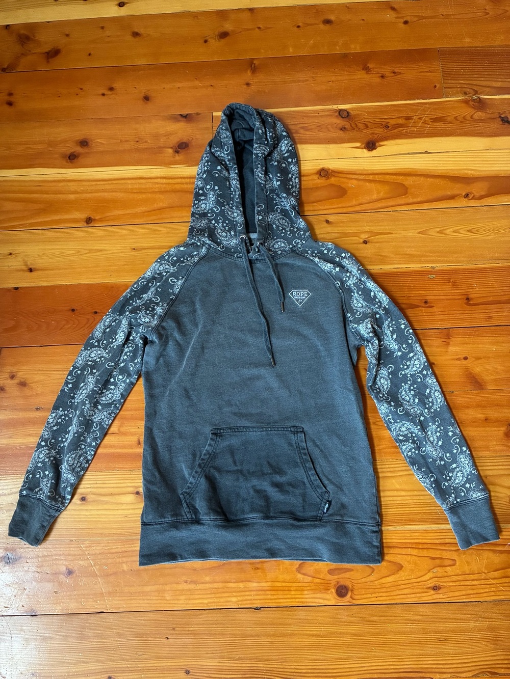 Hooey Paisley and grey hoodie